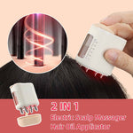 2 In 1 Electric Scalp Massager And Hair Oil Applicator - SuperGlim