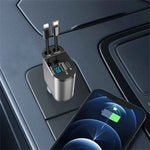 4 IN 1 Retractable Car Charger