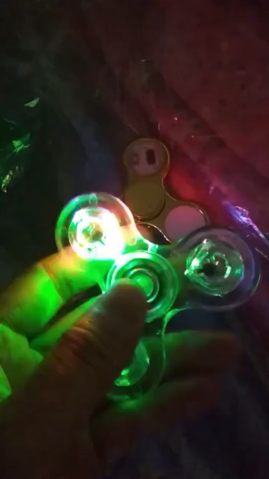 Luminous LED light Fidget Spinner Hand Top Spinners Glow in Dark Light