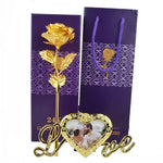 24K Golden Infinity Rose With LOVE Base Stand - SuperGlim