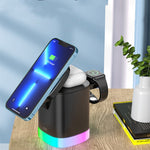 3 In 1 Magnetic Wireless Fast Charger- RGB Ambient Light - SuperGlim
