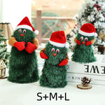 Electric Funny Cute Green Xmas Tree Musical Santa Claus - SuperGlim