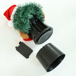 Electric Funny Cute Green Xmas Tree Musical Santa Claus - SuperGlim