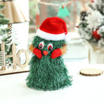 Electric Funny Cute Green Xmas Tree Musical Santa Claus - SuperGlim