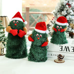 Electric Funny Cute Green Xmas Tree Musical Santa Claus - SuperGlim