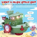Electric Water Rotating Spray Ship Toys Cartoon Boat Funny Baby Bath Toys