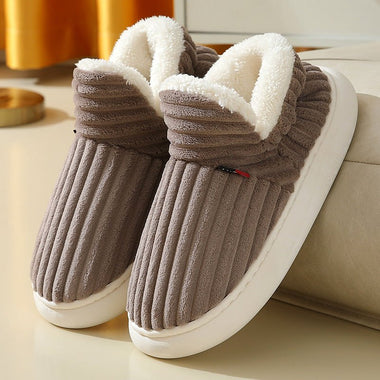 Full Heel Wrap Cotton Shoes Fleece Lined Platform - SuperGlim